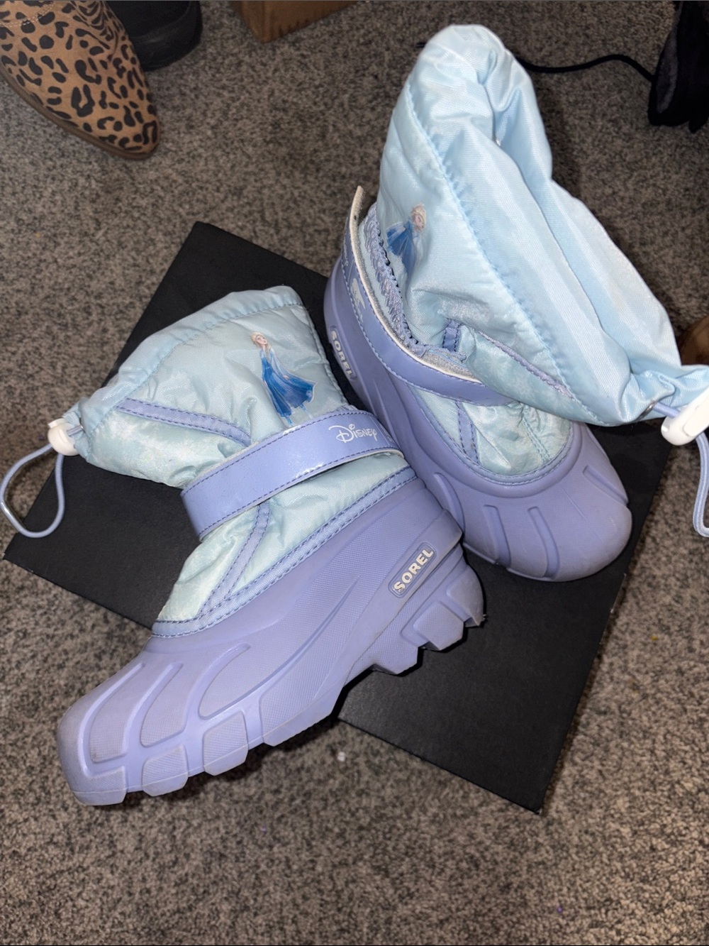Sorel Kids' Light Blue and Lavender Elsa Snow Boots